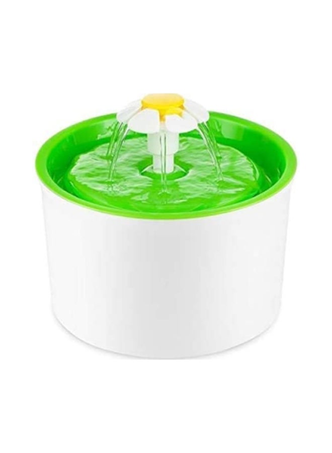 Pet Fountain Water Drinking Green/White